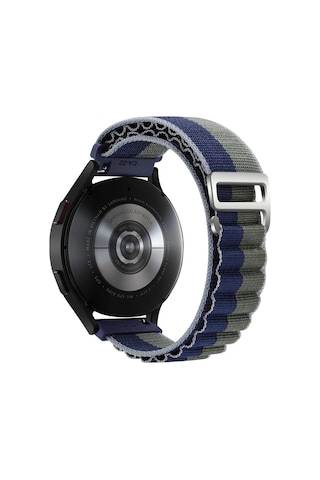 Watch 20mm Kr410 Kumaş Kordon - Lacivert-yeşil Diğer