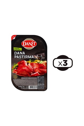 Danet Dana Pastırma Çemeni Sıyrılmış Dilimli 3 x 70 G