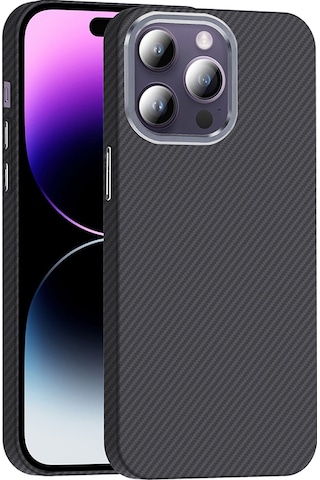 Nihcase Apple Uyumlu iPhone 14 Pro Max Kılıf M-safe Karbon Fiber Tasarım Gross Kapak