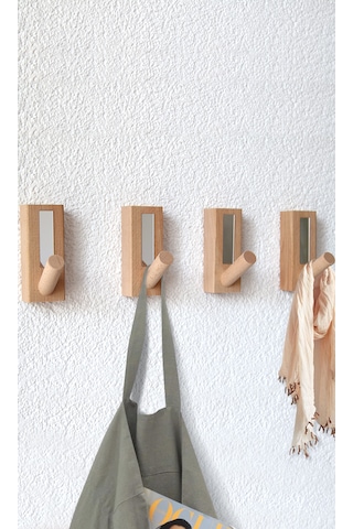 Ahşap Askılık 4 Lü Ahşap