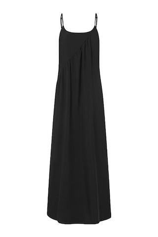 Siyah Vonda Yaz Kadın Moda Baskı Askı Tatil Uzun Elbise Kolsuz Bohemia Plaj Geniş Bacak Rahat Gevşek Maxi Elbiseler Artı Boyutu Vestidos Siyah