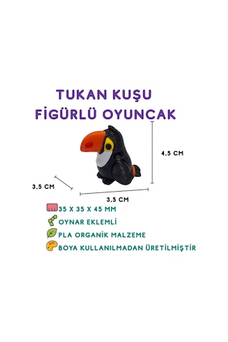 7'li Set Yarasa Tukan Kuşu Fare Kedi Penguen Ayı Koç
