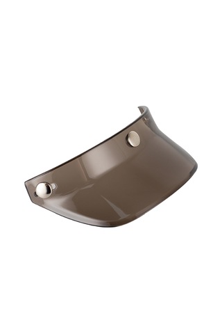 Neevoyu Motosiklet Kask Brimi - Retro Stili, Güneşten Koruma, Üç Kancalı, 18cm X 7.5cm, Reçine Malzeme Açık Kahve