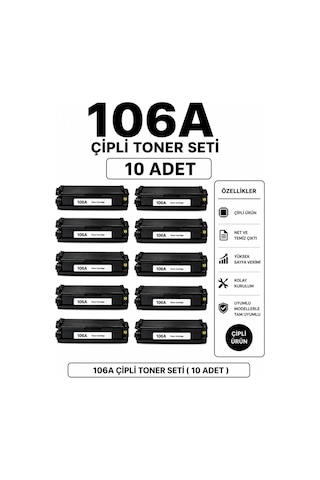 106a Çipli Toner Seti 4 Adet