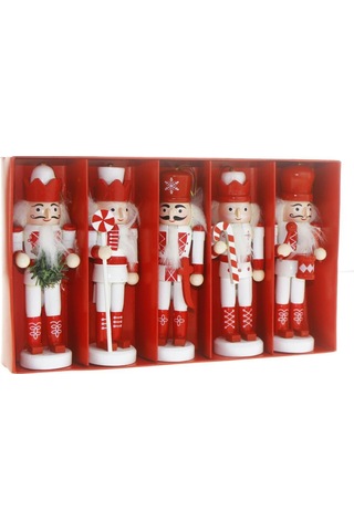 5 Adet 12cm Kurşun Asker Kırmızı
