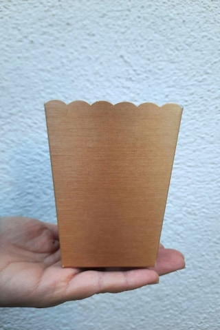 8'li Gold Parlak Mısır Kutusu - Popcorn Kutusu - Doğum Günü İkram Hediye - Orta Boy Standart