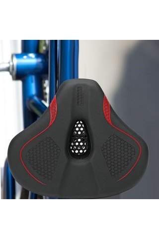 Suntek Genel Bisiklet Selesi Kaymaz Yastık Şok Kırmızı-cizgi Kırmızı - Siyah