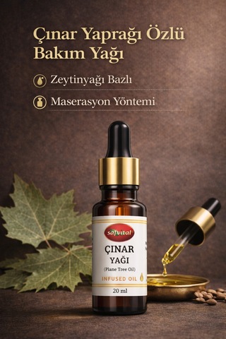 Safvital Çınar Yağı 20 Ml Bitkisel Maserasyon Yağı Aromatik Kullanım Cilt Ve Saç Bakımına Uygun & Aromaterapi