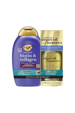 Organix Biotin&collagen Şampuan 385 Ml+argan Saç Bakım Yağı 100 Ml Set