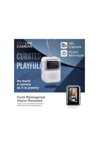 Elmpaly Gümüş Gri Mini Vücut Kamerası: Hareket Algılama, Gece Görüşü, Otomatik Takip, Tf Kart Ve Taşınabilir Tasarım