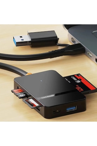 Microcase ALl4587 8 İn1 USB OTG SD/TF Type C USB 3.0 Çift Kart Okuyucu