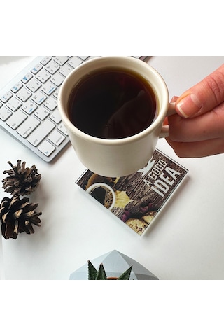 Decorita Cam Bardak Altlığı | Always Good Idea | 4'lü Takım Çok Renkli