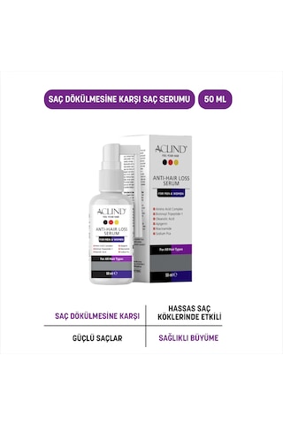 Aclind Anti-hair Loss Serum For Men & Women Saç Ve Saç Derisi Bakım Serumu 50 Ml