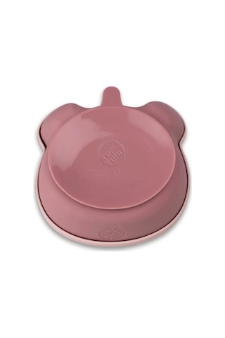 Tum Tum Silikon Vakumlu, Kapaklı Kase ve Kaşık Seti - Betsy Bear