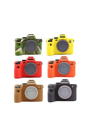 Sony A7s Iıı / A7s3 Yumuşak Silikon Koruyucu Kılıf İçin Turuncu Diğer