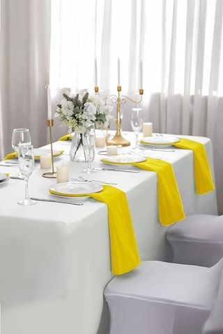 Anılsan%100 Pamuk Kumaş Servis Peçetesi Sarı 50 x 50 Cm 6’lı