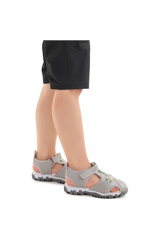 Kiko Kids Erkek Bebek Sandalet Arz 2399 Açık Gri