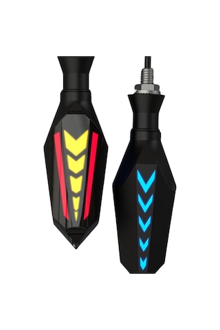 Unichrome DRL Gündüz Farı Çift Taraflı Motosiklet Kayar Sinyal Ledi Takımı