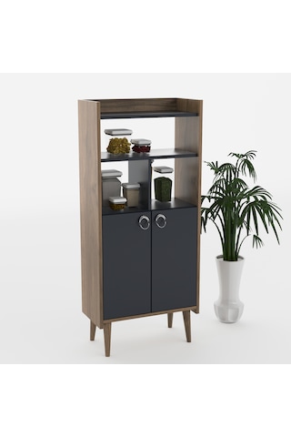 Lagomood Kiler Çok Amaçlı Dolap Banyo & Mutfak Antrasit Ceviz