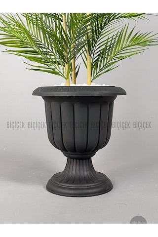 Biçiçek Yapay Areka Palmi̇yesi̇ 130 Cm 33 Yaprak Antresi̇t Nergi̇s Saksıda