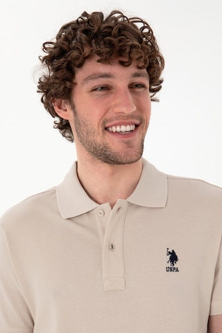 U.S. Polo Assn. Erkek Slim Fit Polo Yaka Taş Basic Tişört 50298041-VR049