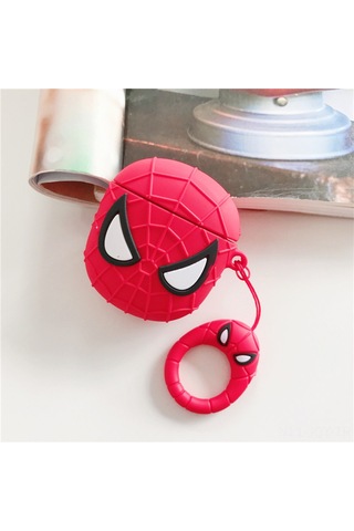 Youmex Airpod 1/2 Şarj Kutusu Koruması - Spiderman 3d Kartoon Desenli, Taşınabilir Ve Dayanıklı Silikon+plastik Kapak Diğer