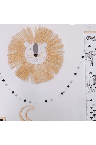 Sones El Yapımı Dokuma Karikatür Aslan Kaplan Hasır Ev Duvar Süsleri Çocuk Odası Giyim Mağazası Aksesuarları Sz-m01