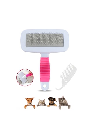 Thentech Evcil Hayvan Telli Tüy Temizleme Bakım Fırçası Kedi Köpek Tüy Temizleme Seti