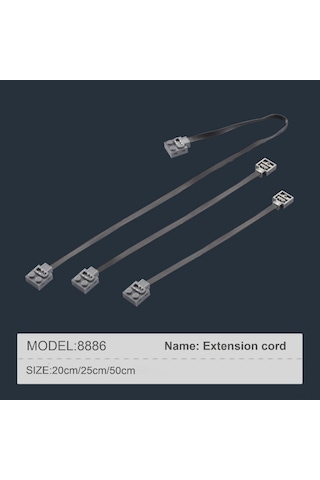 Wezone Lego Uyumlu Motor Grup Moc Teknoloji Pf Parçası 25cm Uzatma Kablosu - Batarya Kutusu İle Motor Arası Bağlantıyı Uzatır
