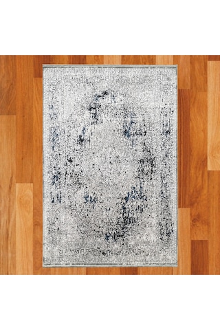 Mermer Desenli 200 X 300 Bambu Yün Halı Gri