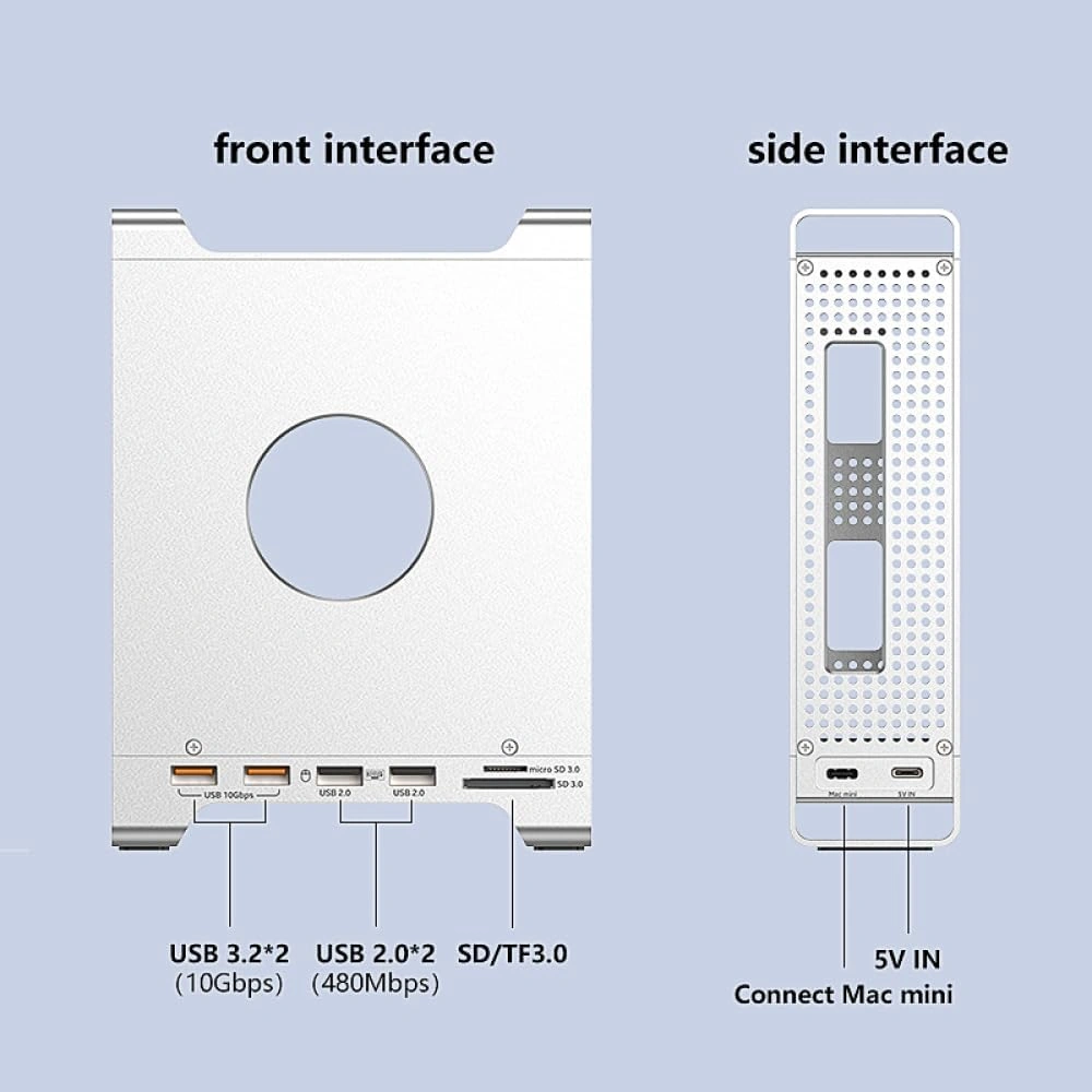 Codegen Mac Mini M4/m4 Pro 9 İn 1 Type-c Nvme Ssd Alüminyum Çevirici Stand Docking Station Cdg-nsc201