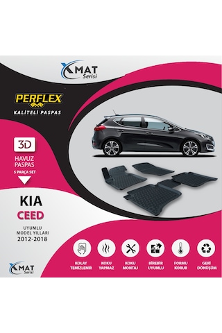 PASPAS 3D HAVUZLU X-MAT KIA CEED 2012-2018 - PERFLEX PXM-KA02