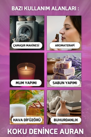 Auran Auran Amber + Lavanta + Pudra Esansiyel Uçucu Yağı 3 x 10 ML