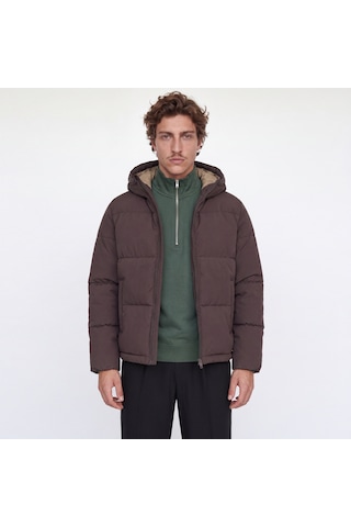 Jack & Jones Erkek Ayarlanabilir Bagcikli Kapüsonlu Puffer Ceket - Galaxy - 12303930 Java