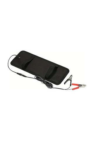 Pazly Yüksek Kaliteli Siyah Monokristalin Güneş Paneli Şarjı - 18v/12v Araba Sigara Çakmağı Adaptörü, Pil Şarjı Timsah Klips Kablosu