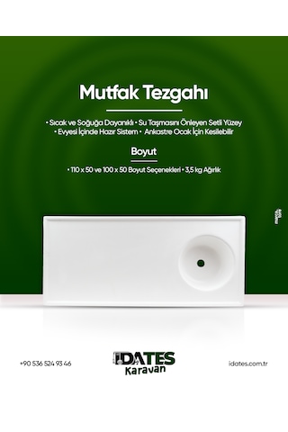 Karavan Mutfak Tezgahı Beyaz