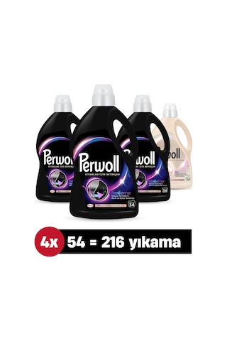 Çamaşır Deterjanı 2970 Ml 5'li Set: X3 Siyah, X1 Açık Renkler 216 Yıkama