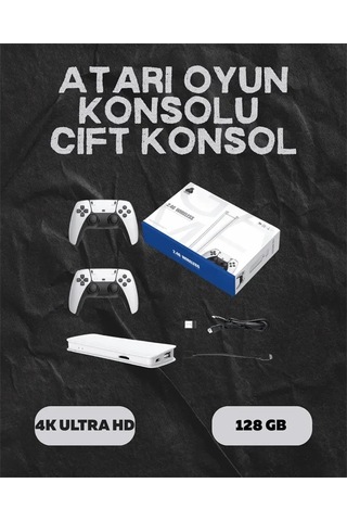 M15 Retro Konsol 20.000 Oyunlu, Çift Gamepadli, 4k Hdmı Çok Renkli