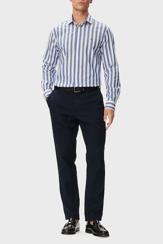 Tommy Hilfiger % 100 Pamuk Regular Fit Çizgili Gömlek Erkek Gömlek Mw0mw43757 C7f Mavi MAVİ