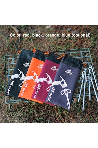 Ise Mount Açık Kamp Çadır Peg Zemin Çivi Saklama Çantası Çadır Siyah