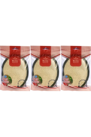 Derma Naturel Örme Banyo Yüz Lifi 15 24cm Ms-02 3 Lü Set