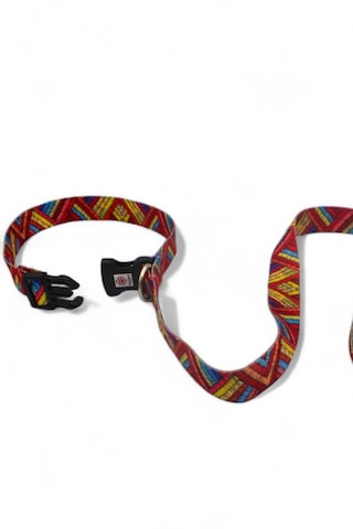 Caramelos Köpek Gezdirme Tasması, Bağlama Kilitli, Anti Shock 7 Kırmızı