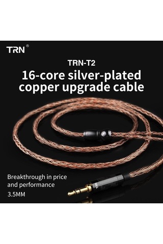 Willowhaven Kulaklık Upgrade Kablosu - 16 Çekirdek Gümüş Kaplı Bakır Mmcx Bağlantılı - Trn T2 Siyah Trn T2