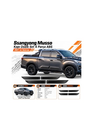 Ssangyong Musso Kapı Dodik Set 4 Parça Abs 2021 Ve Sonrası -