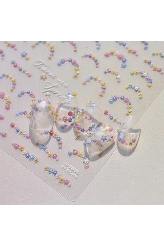 Flybuy 1 Adet 5d Elmas Japon Bahar Çiçek Nail Art Etiketler Zarif Tasarım 4556