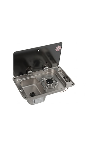 Can Fl1324 - Kapaklı Kombine Gömme Ocak Ve Evye Seti Tamperli Cam Sağ Ocak - Sol Evye - Minimalist Mutfakların Kurtarıcısı
