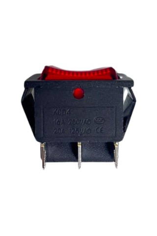 Kare On-off-on Işıklı Büyük Anahtar 6 Pinli Switch 10 Adet