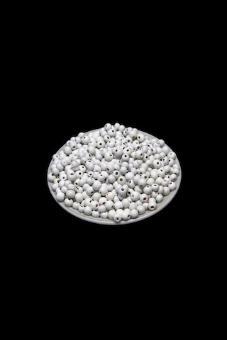 6 Mm Kireç Beyaz Ahşap Boncuk 55 Gr