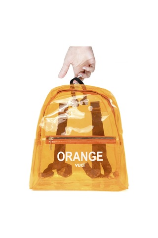 Renkli Şeffaf Sırt Çantası Turuncu