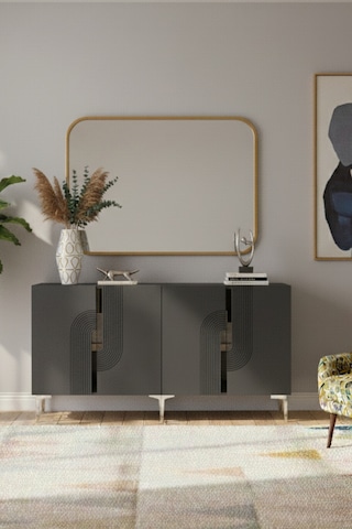 Ka1516 Meyra Konsol Ve Tv Sehpası 150cm Antrasit-silver